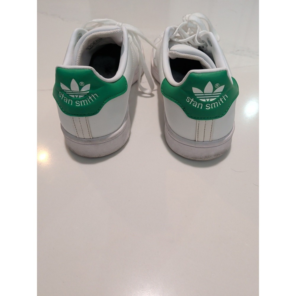 adidas Stan Smith White Green Low Top Men's Tennis Athletic Sneakers - Picture 4 of 8